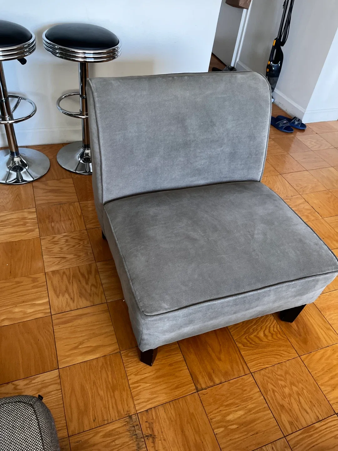 Gray Armless Accent Chair thumbnail