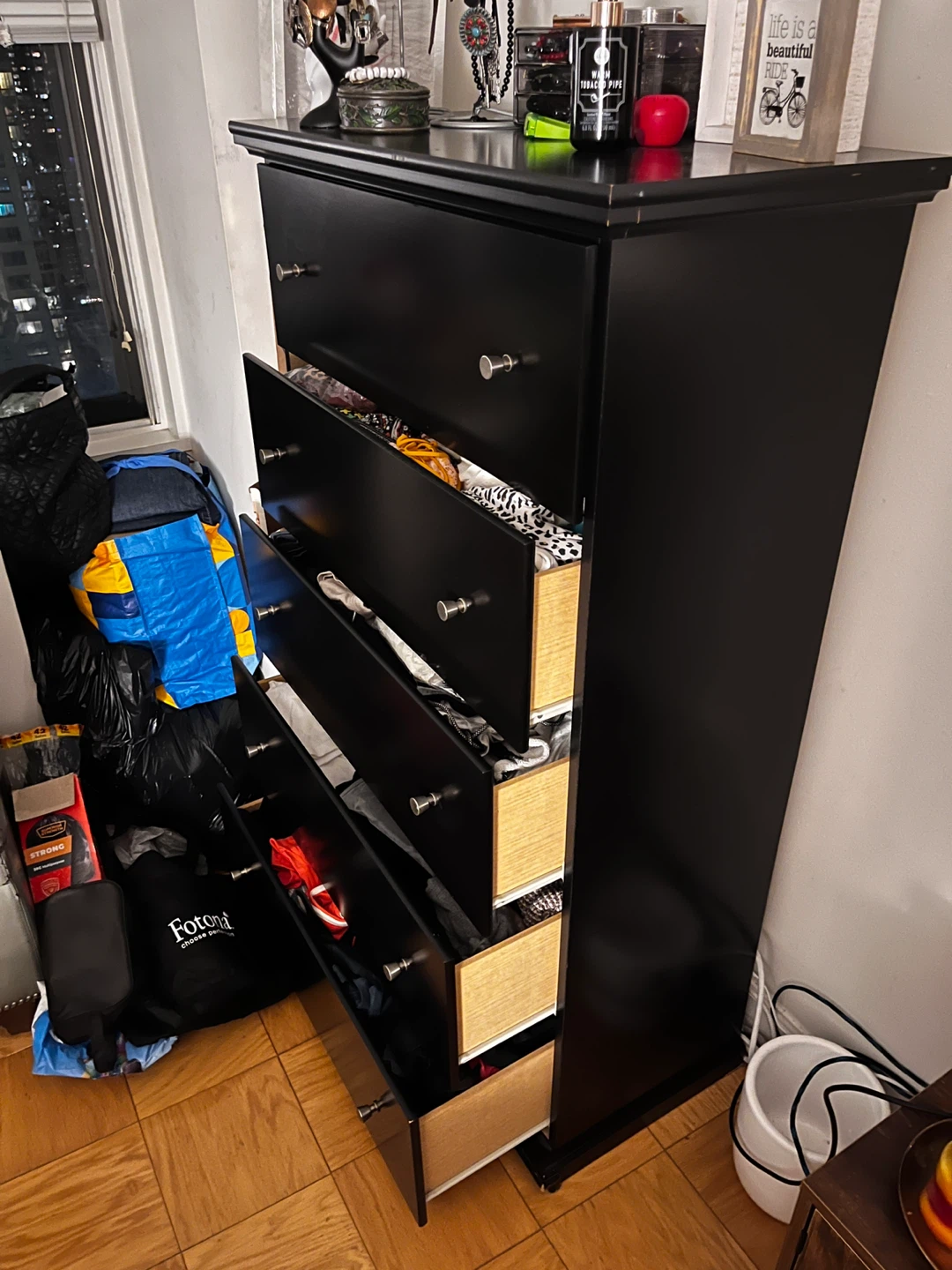 Black 5-Drawer Dresser - photo 2