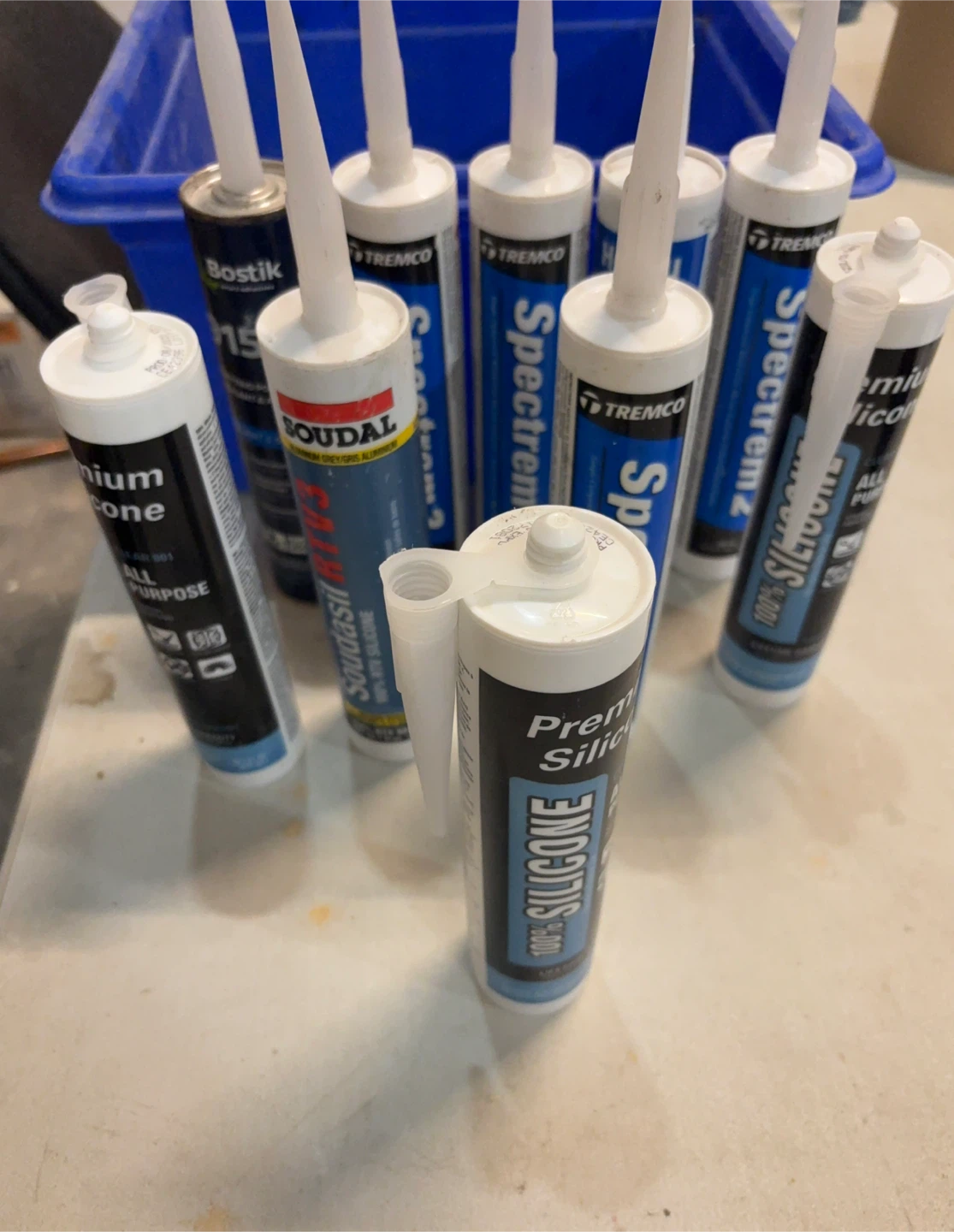 Various Sealant Tubes: Bostik, Soudal, Tremco