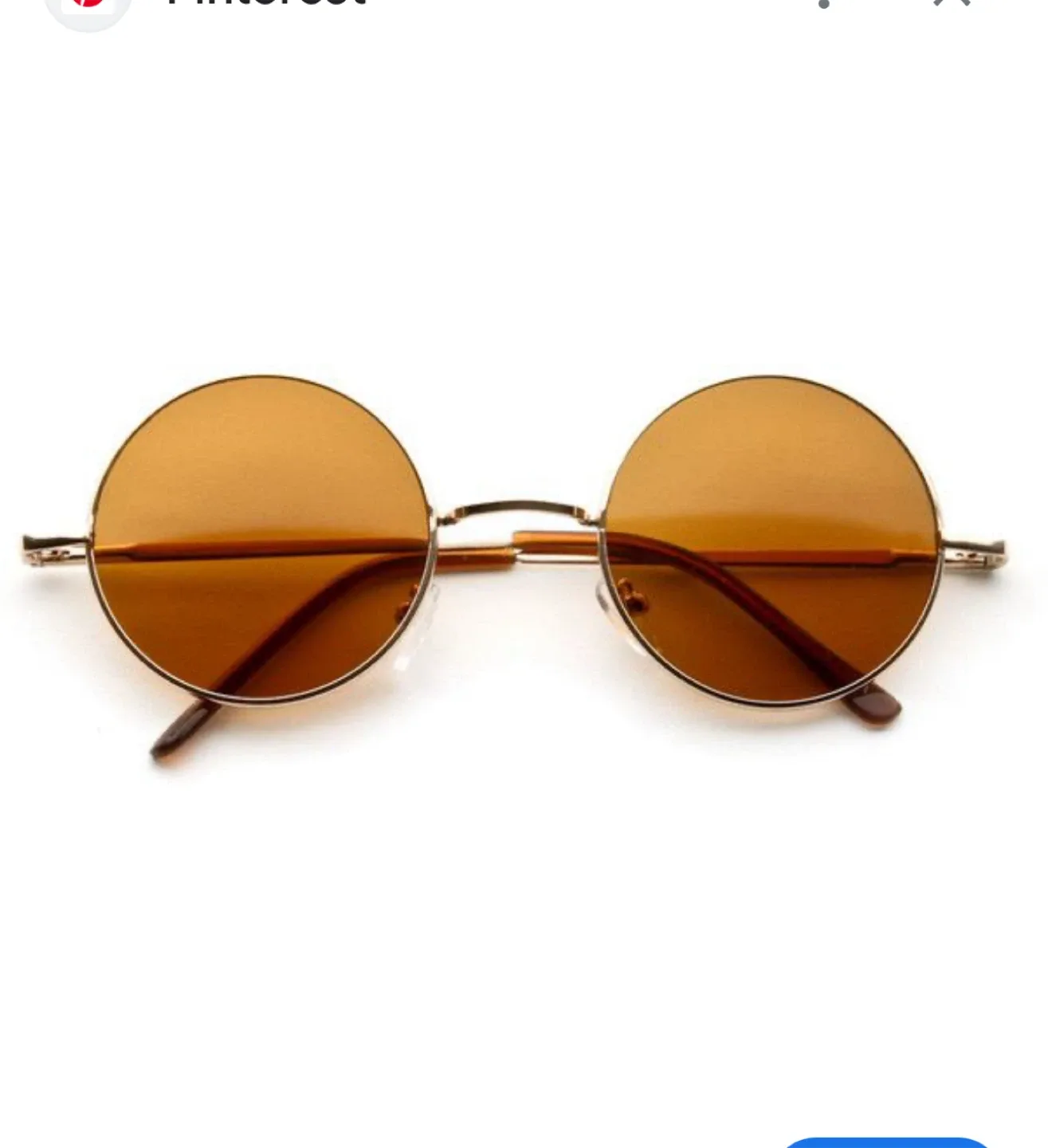 Round Brown Sunglasses with Case thumbnail