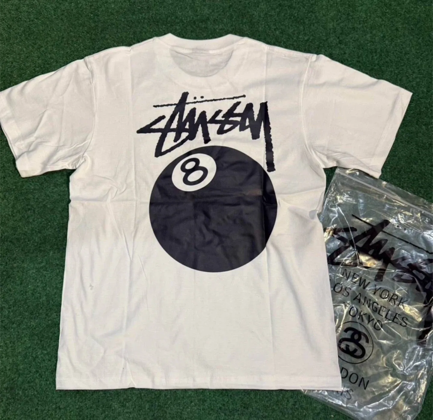 Stüssy 8 Ball Logo White T-Shirt - All Sizes image indicator(3)