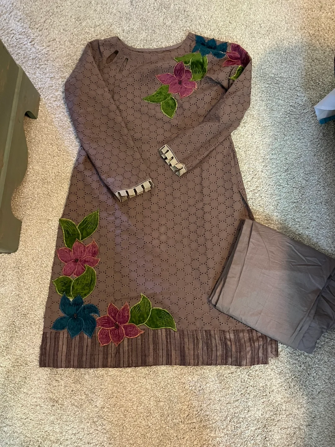 Floral Embroidered Salwar Kameez Suit thumbnail