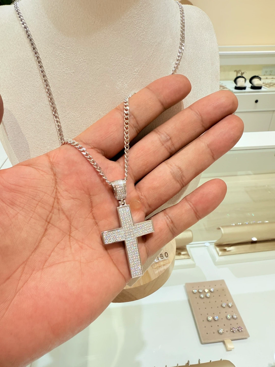 Ice out 925 sterling silver Full moissanite necklace - photo 5