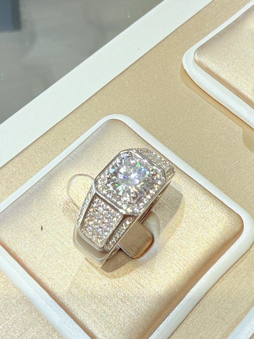 2 carats 925 sterling silver moissanite ring - photo 4