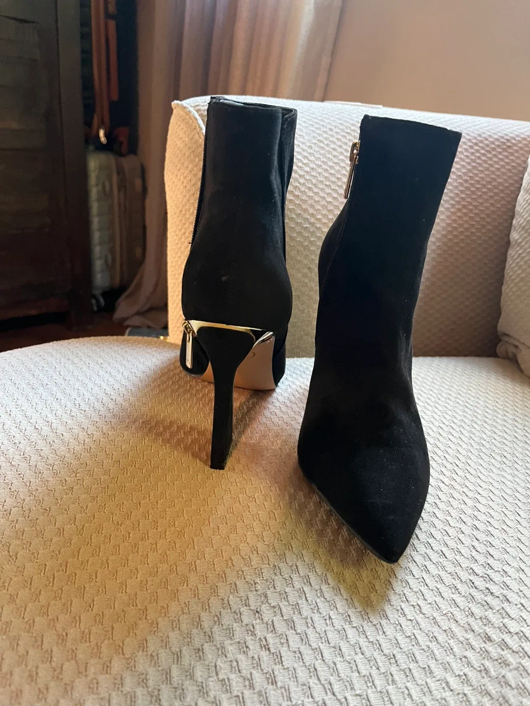 Jennifer Lopez (JLO) Black Suede Ankle Boots - Size 8.5 thumbnail