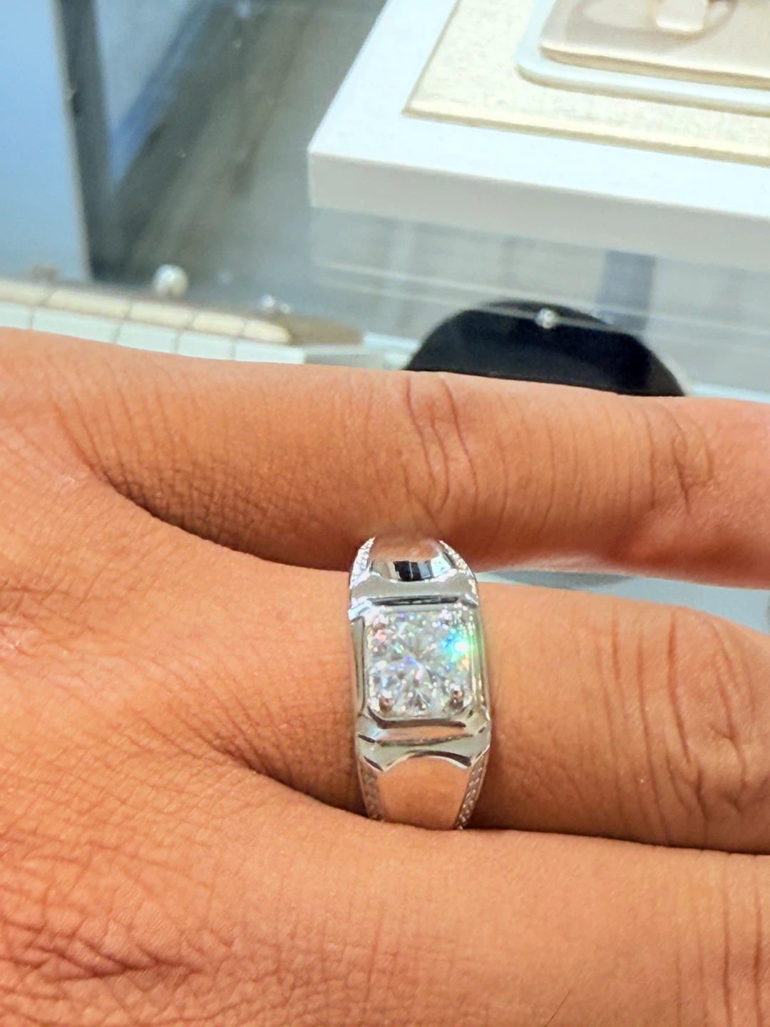 1 carat 925 sterling silver moissanite ring - photo 5