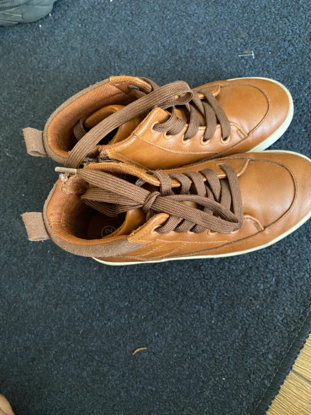 Cat & Jack Brown High-Top Sneakers - Size 12 thumbnail