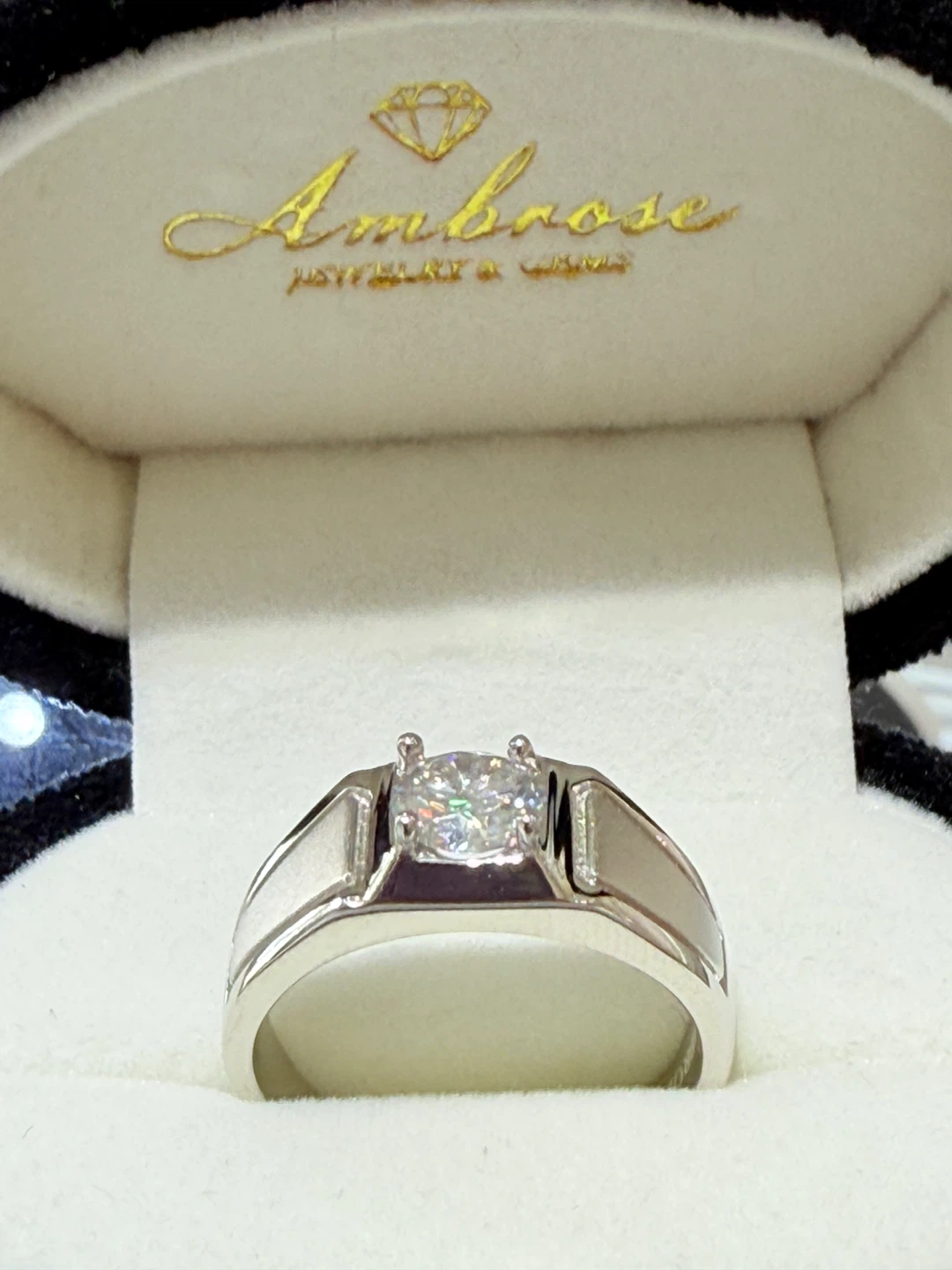 1 carat 925 sterling silver moissanite ring - photo 2