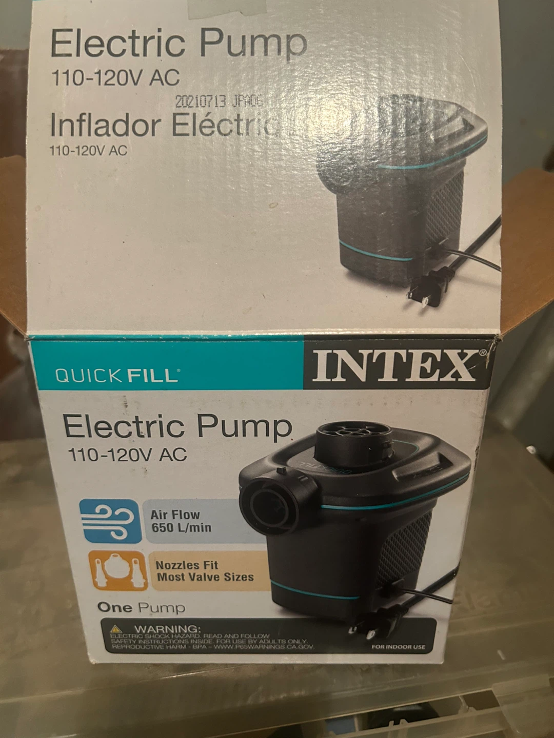 Intex Quick Fill Electric Pump - Like New