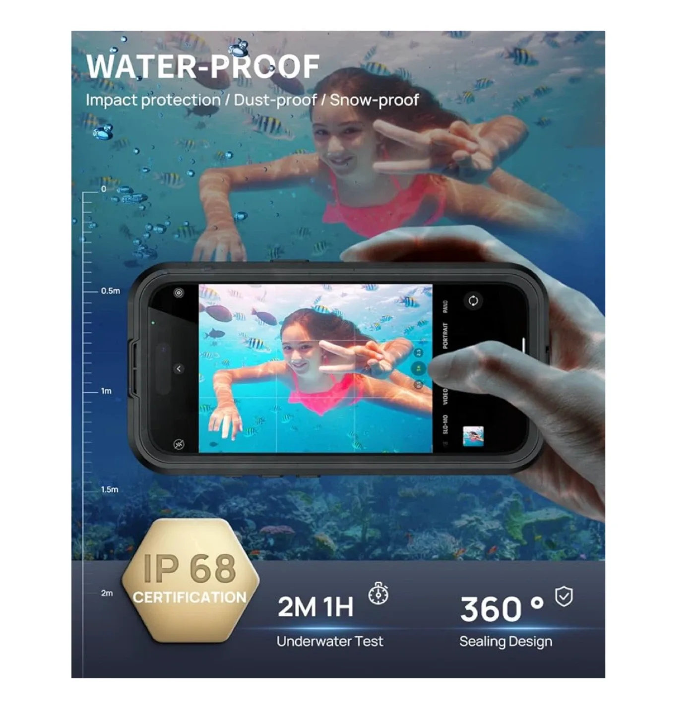 iPhone 16 pro Max Case  - Waterproof, Shockproof thumbnail