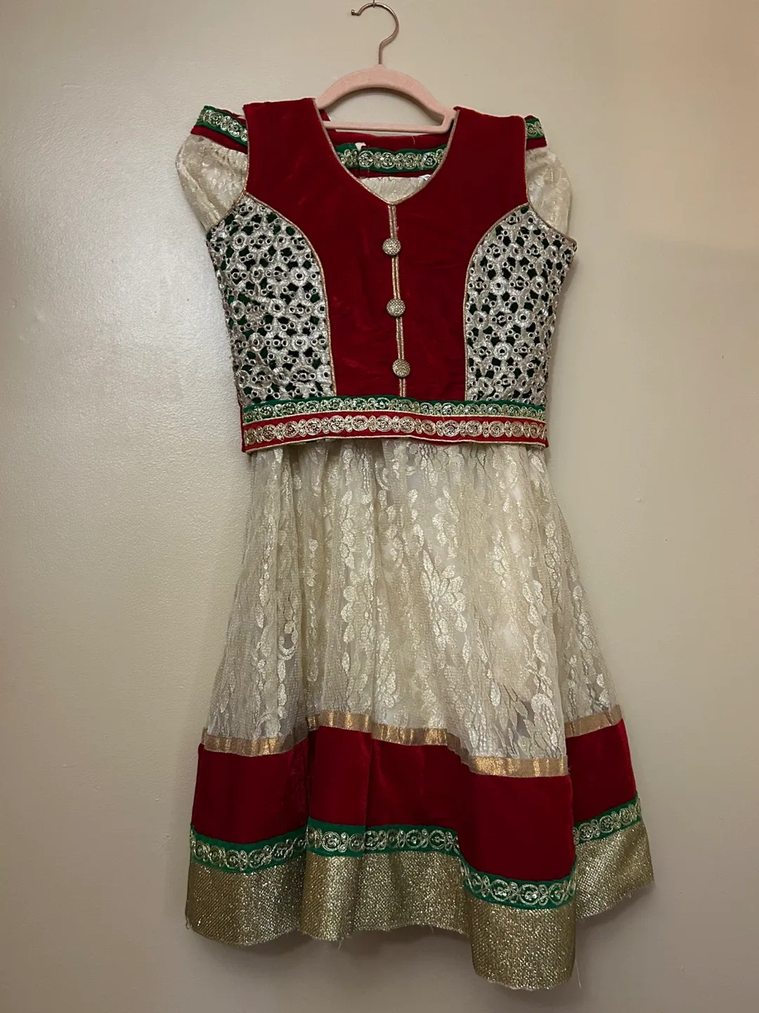 Glamorous Girls Gold Lehenga {size 32} thumbnail