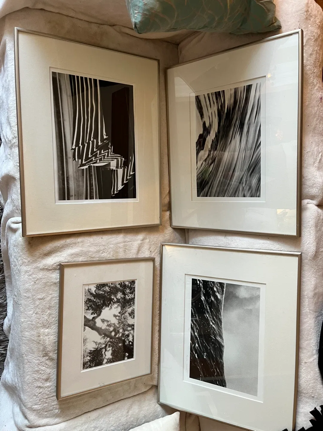 Four Framed Black and White photos prints thumbnail
