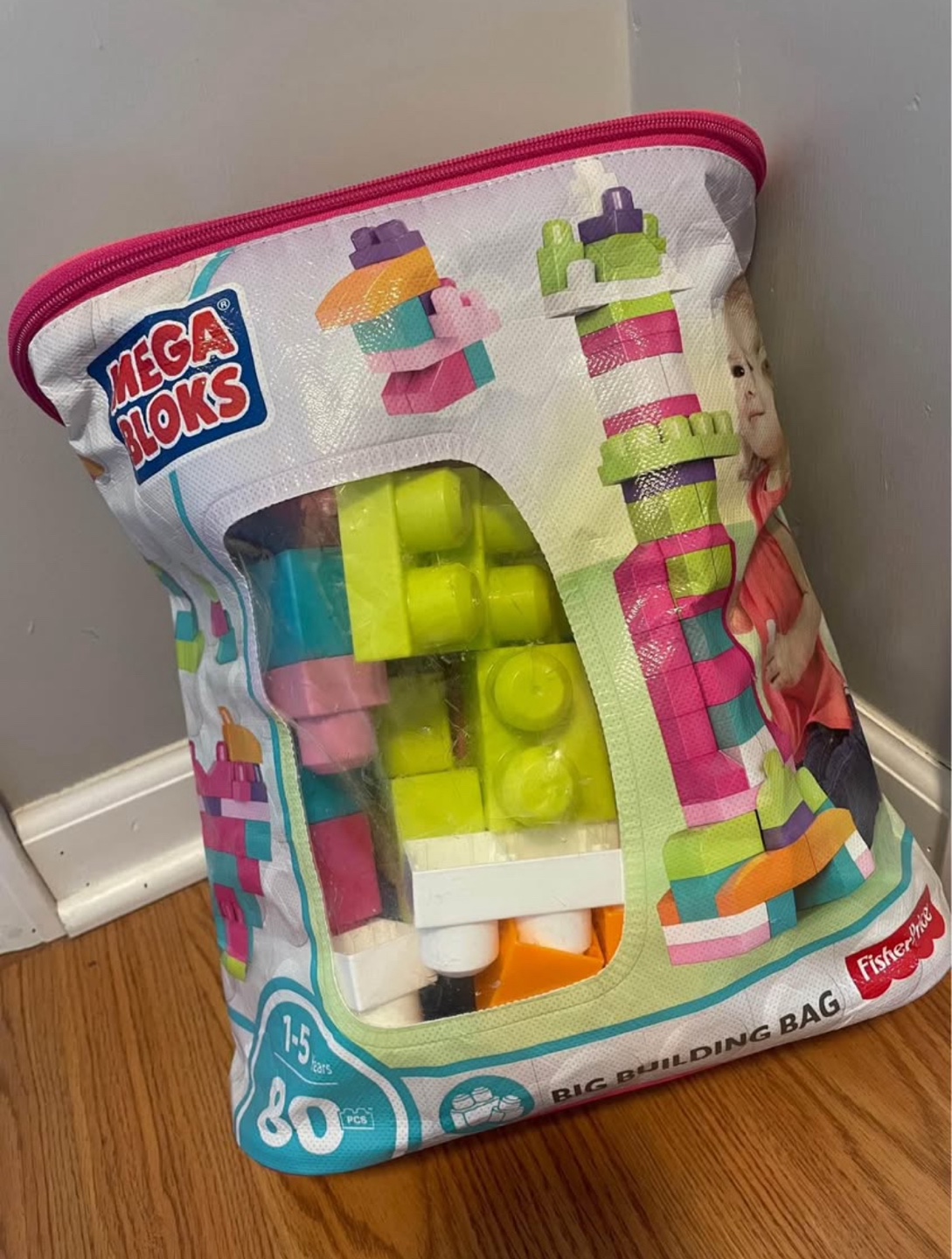 Mega Bloks Big Building Bag, 80 Pieces, 1-5 Years