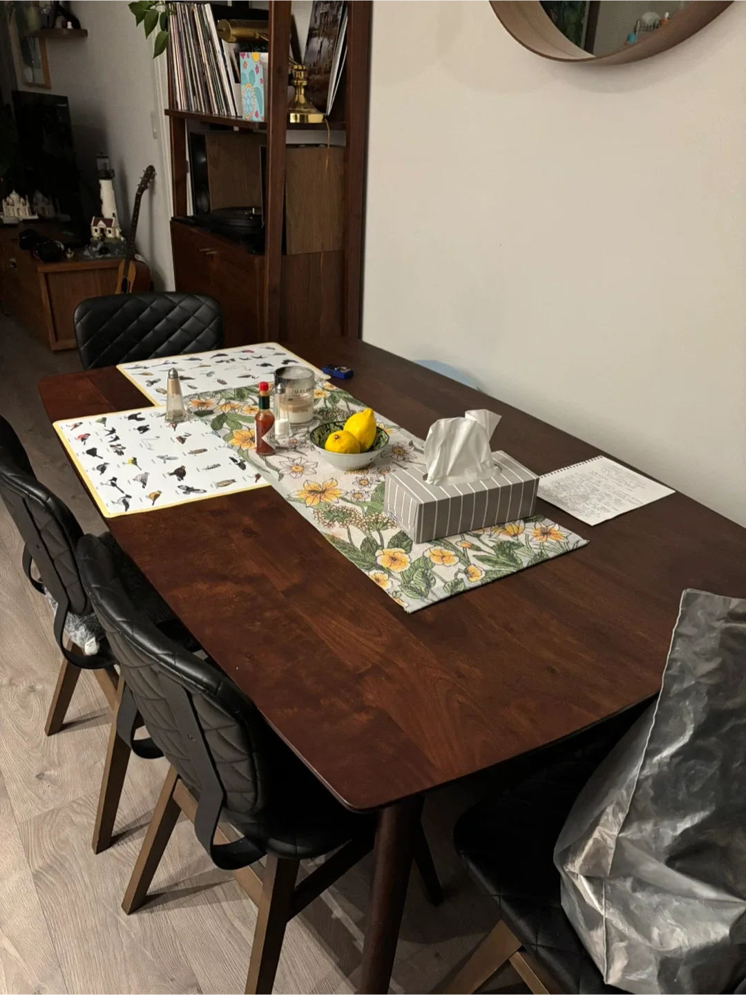 MOVE OUT SALE Mid-Century Acacia Solid Wood Dining Table thumbnail