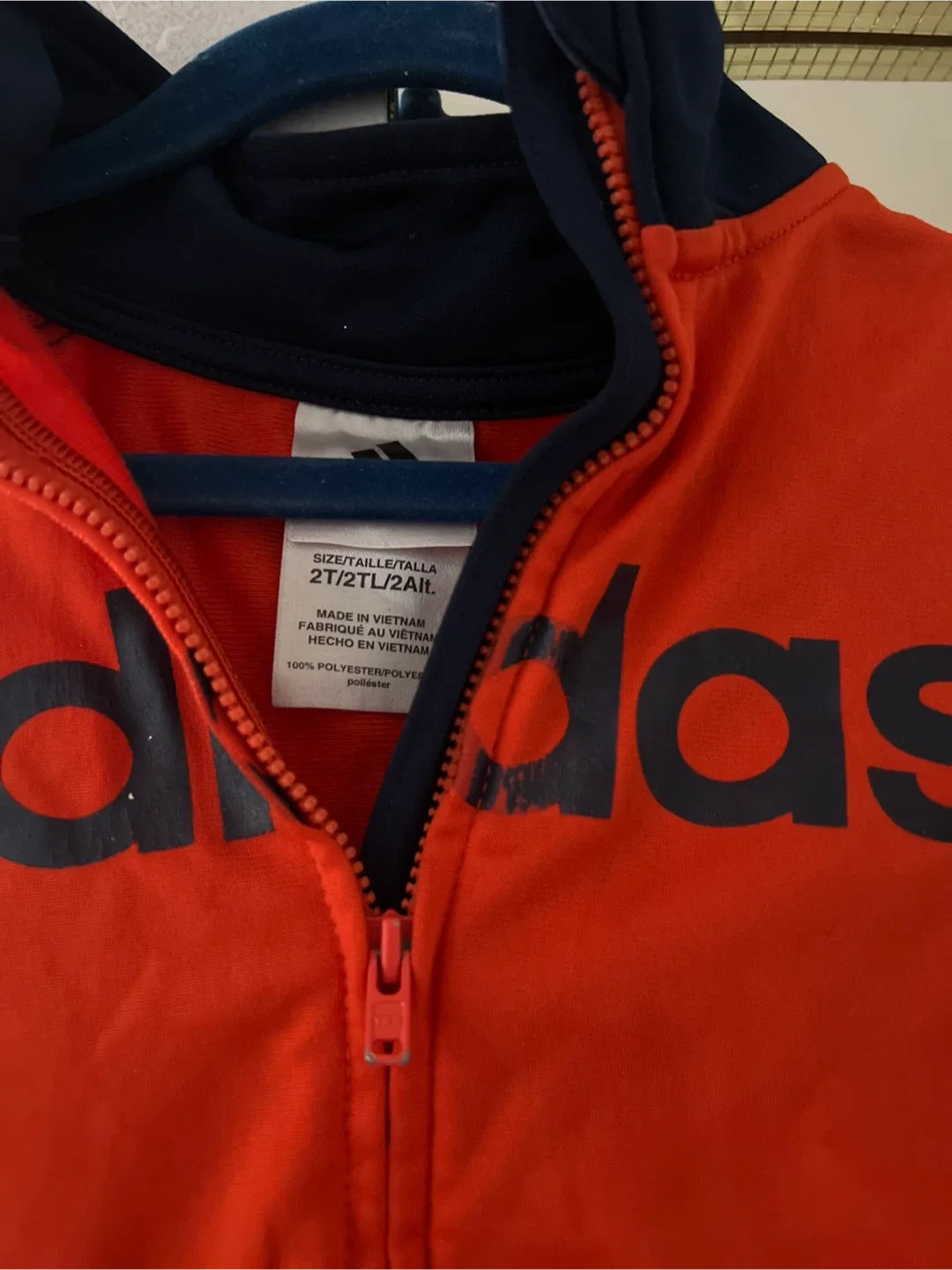 Veste Adidas 2T/2L Orange et Marine image indicator(2)