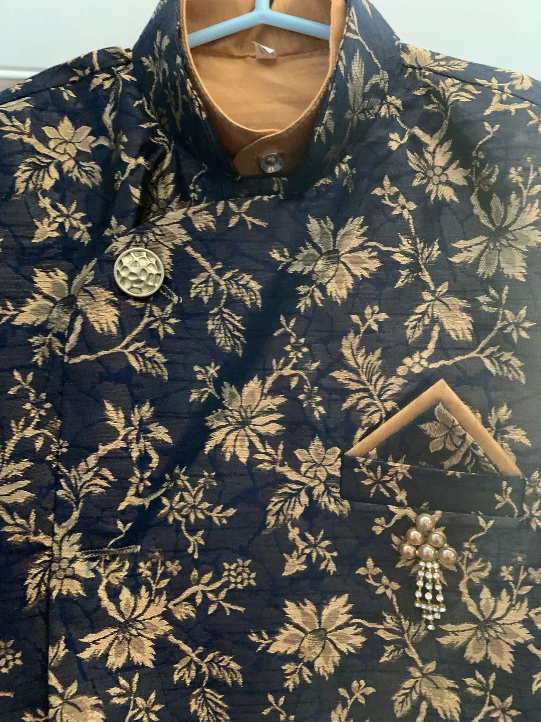 Kids Floral Patterned Indian Sherwani image indicator(2)