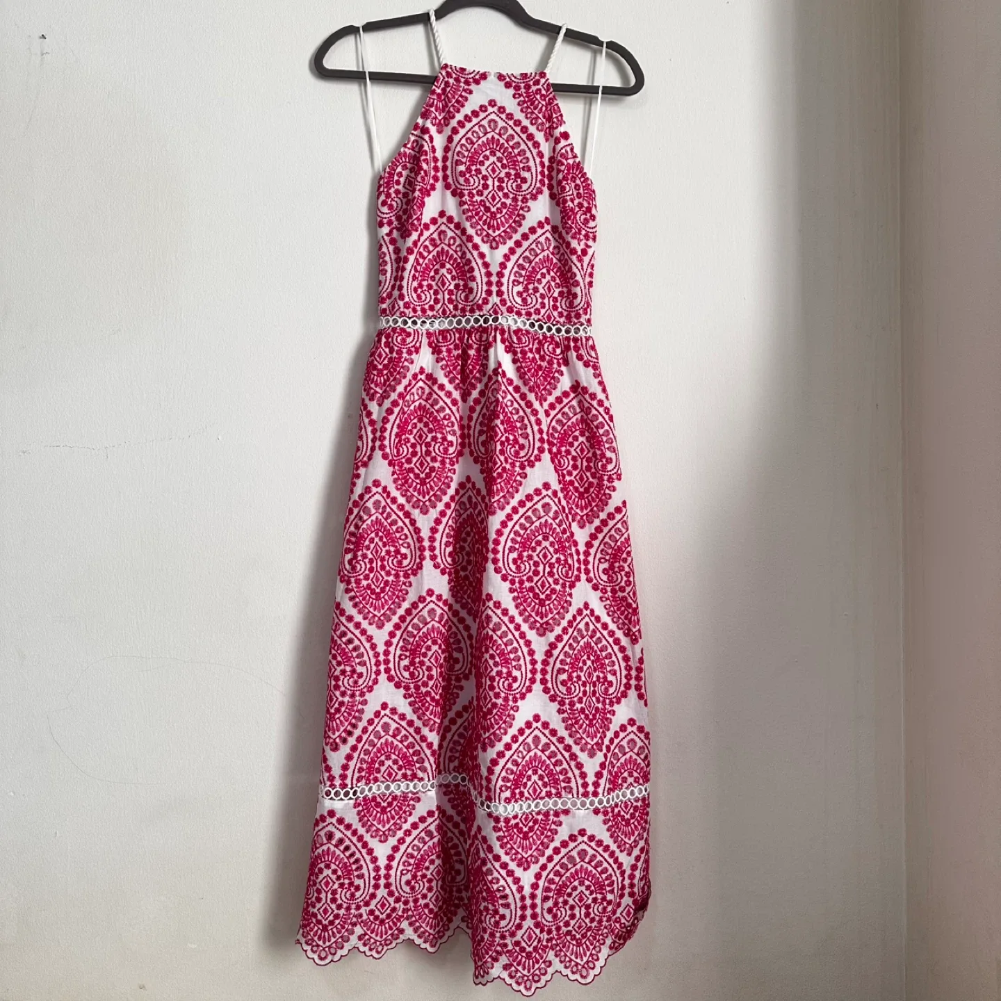 Adelyn Rae halter embroidered midi dress image indicator(2)