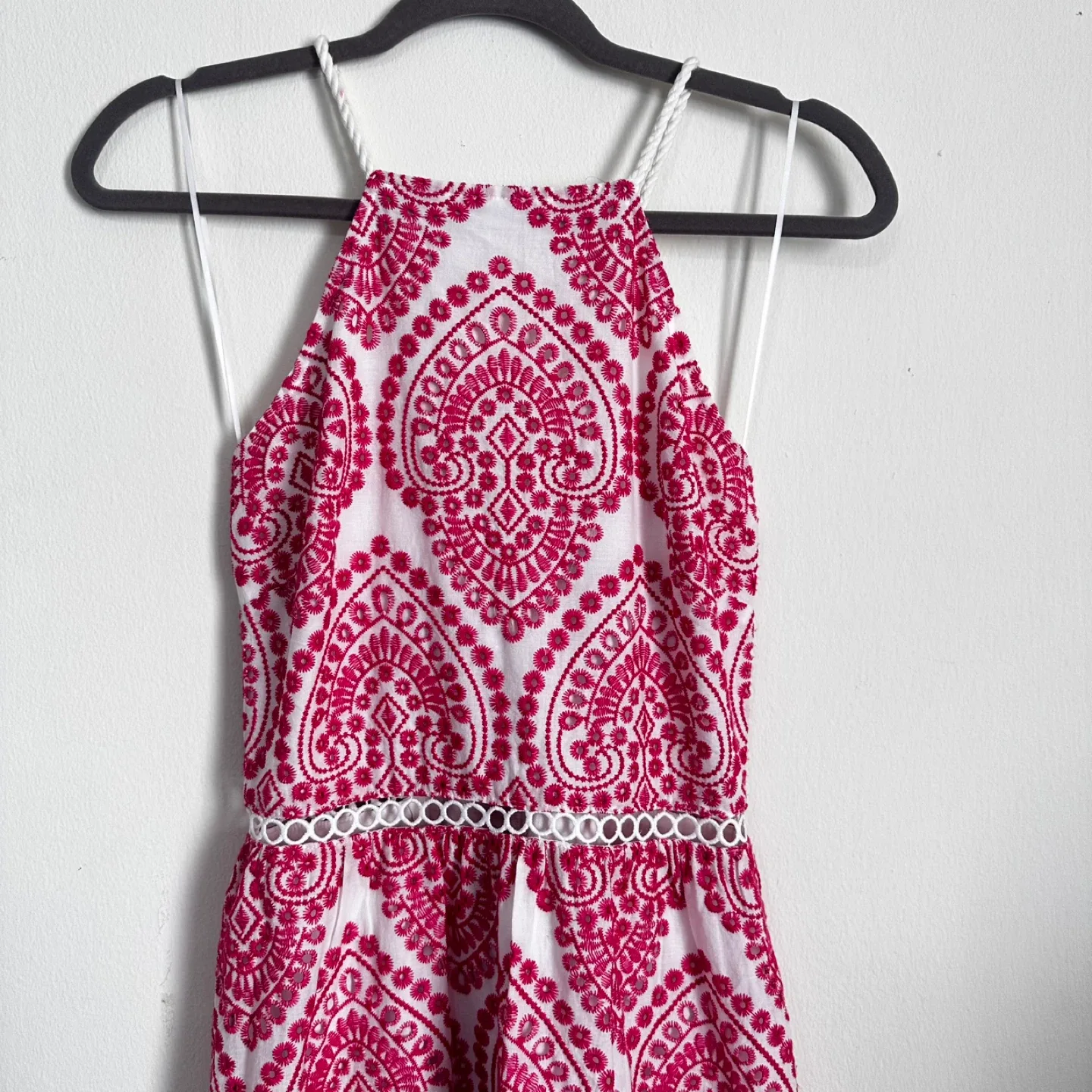 Adelyn Rae halter embroidered midi dress image indicator(4)