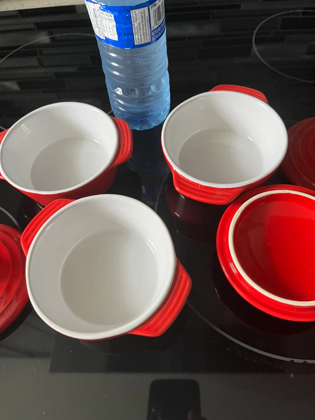 Red Ramekins with Lids - Set of 4 image indicator(4)