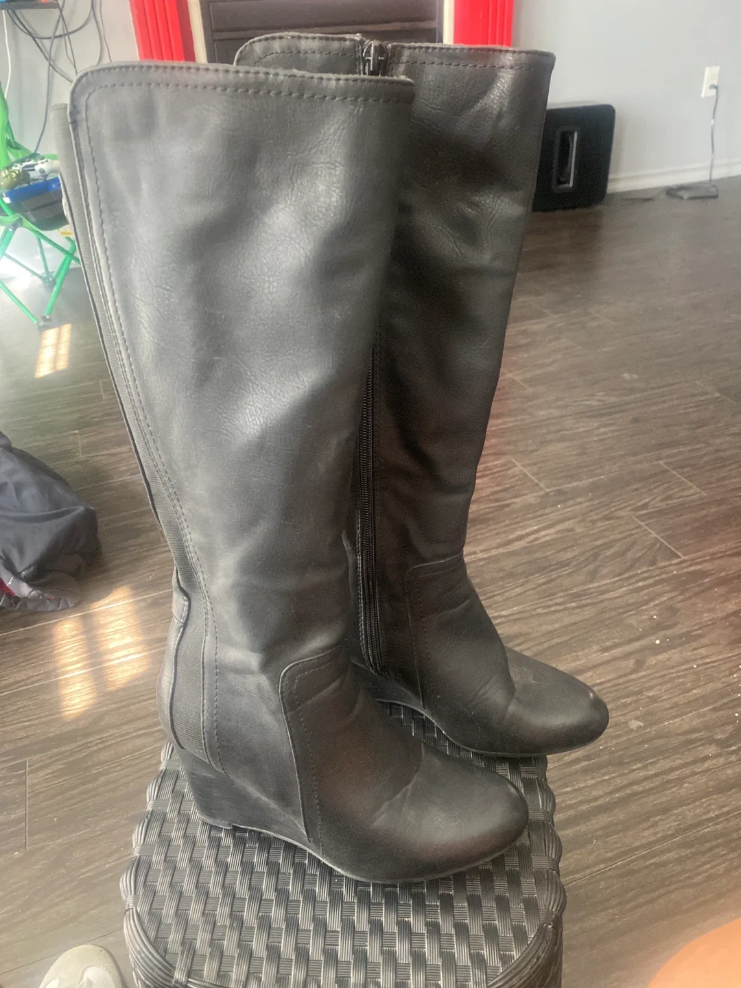 Call It Spring Black Knee High Boots - Size 6 thumbnail