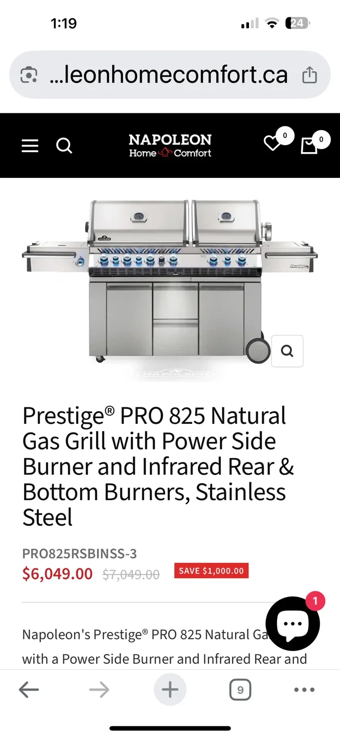 Napoleon Prestige Pro 825RSBI GAS BBQ Grill image indicator(7)