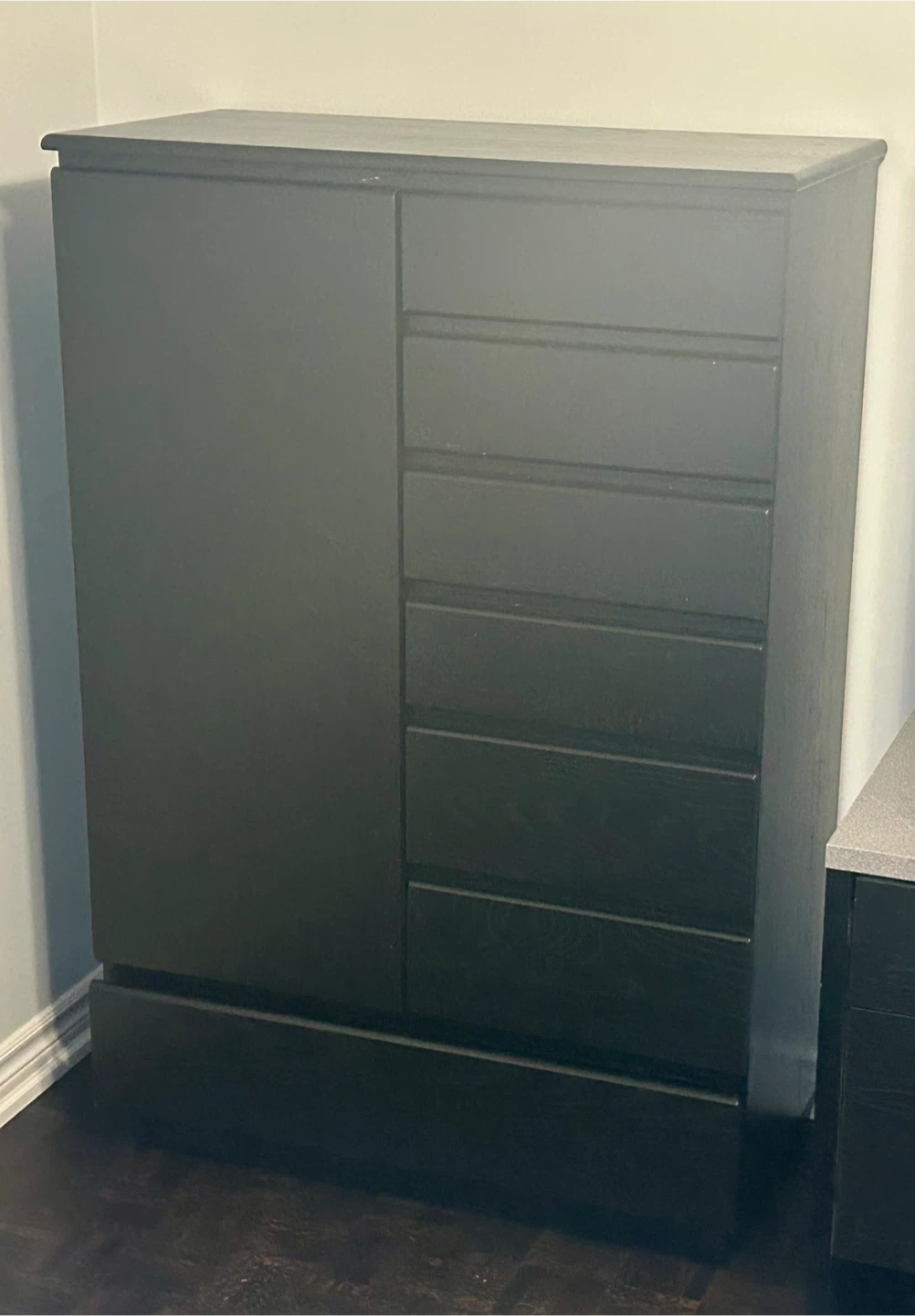 Black Desk with Hutch and Cabinet - photo 2