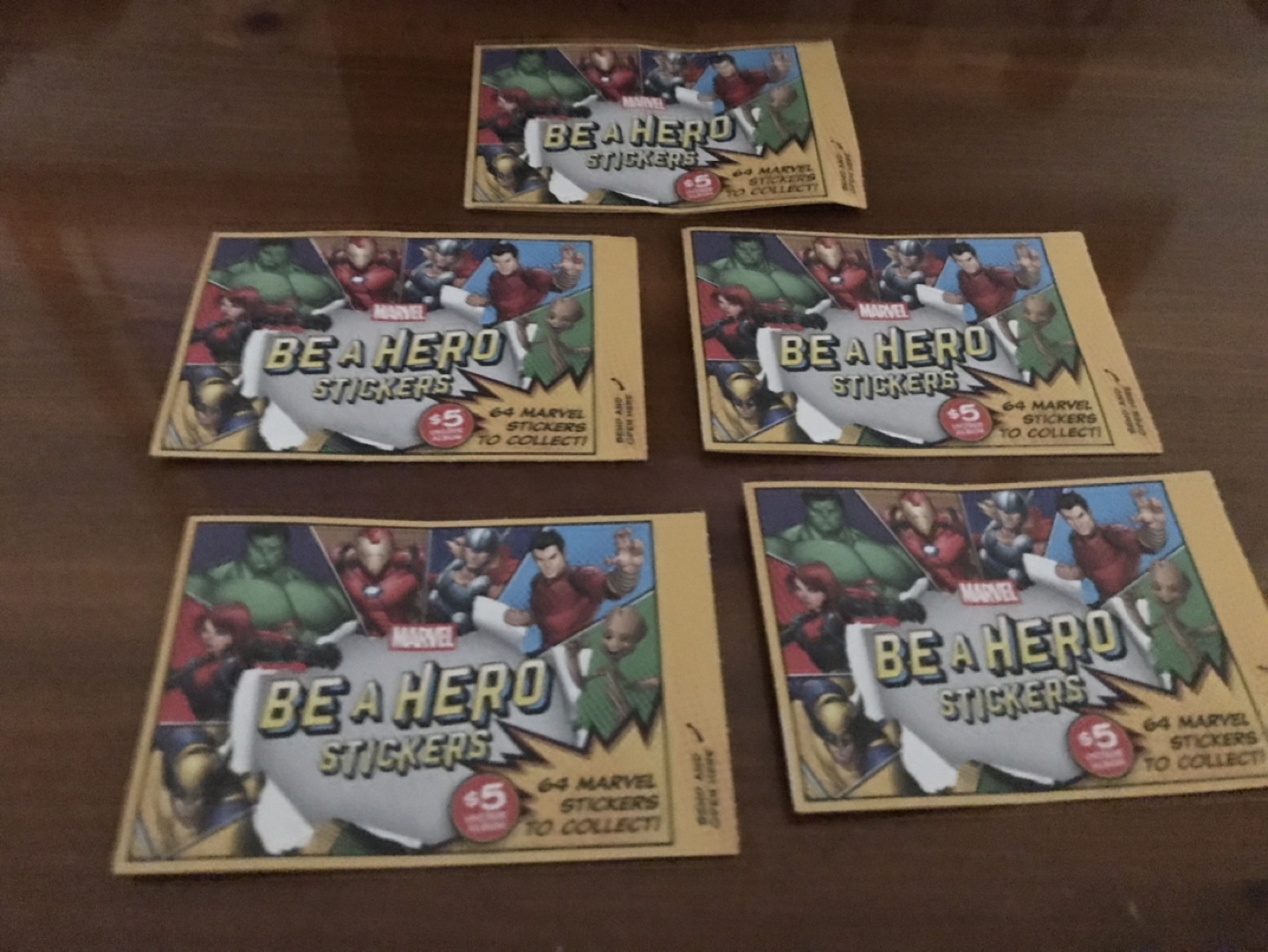Marvel Be A Hero Stickers - 5 Packs
