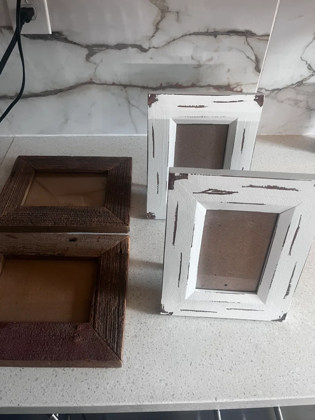 Rustic Wooden Picture Frames - Set of 4 image indicator(4)