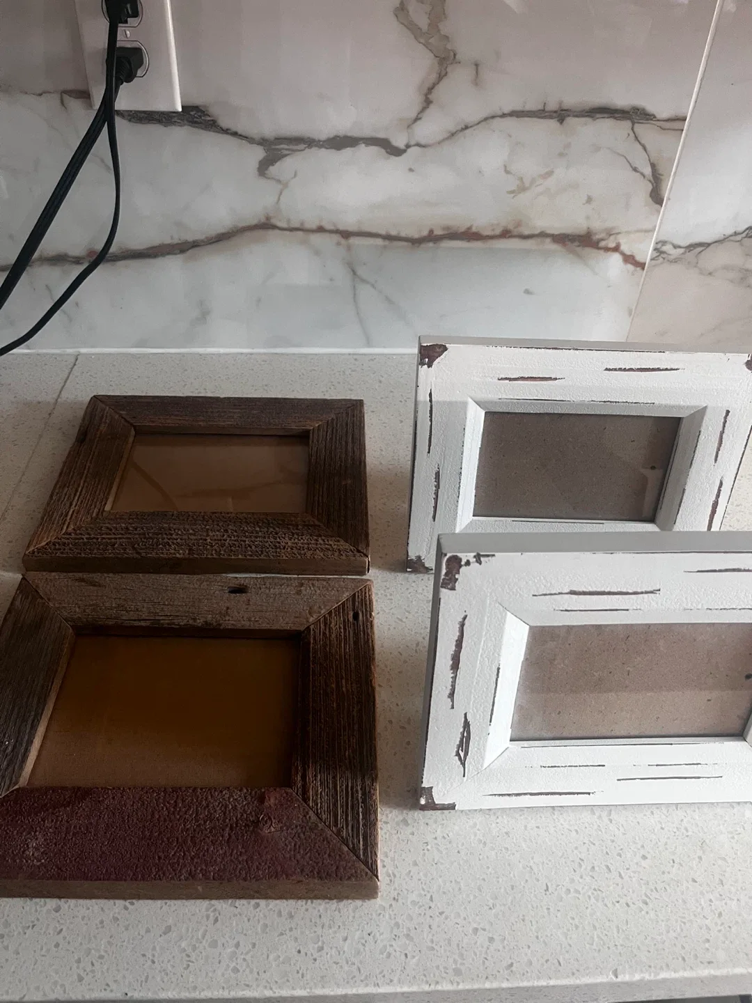 Rustic Wooden Picture Frames - Set of 4 thumbnail