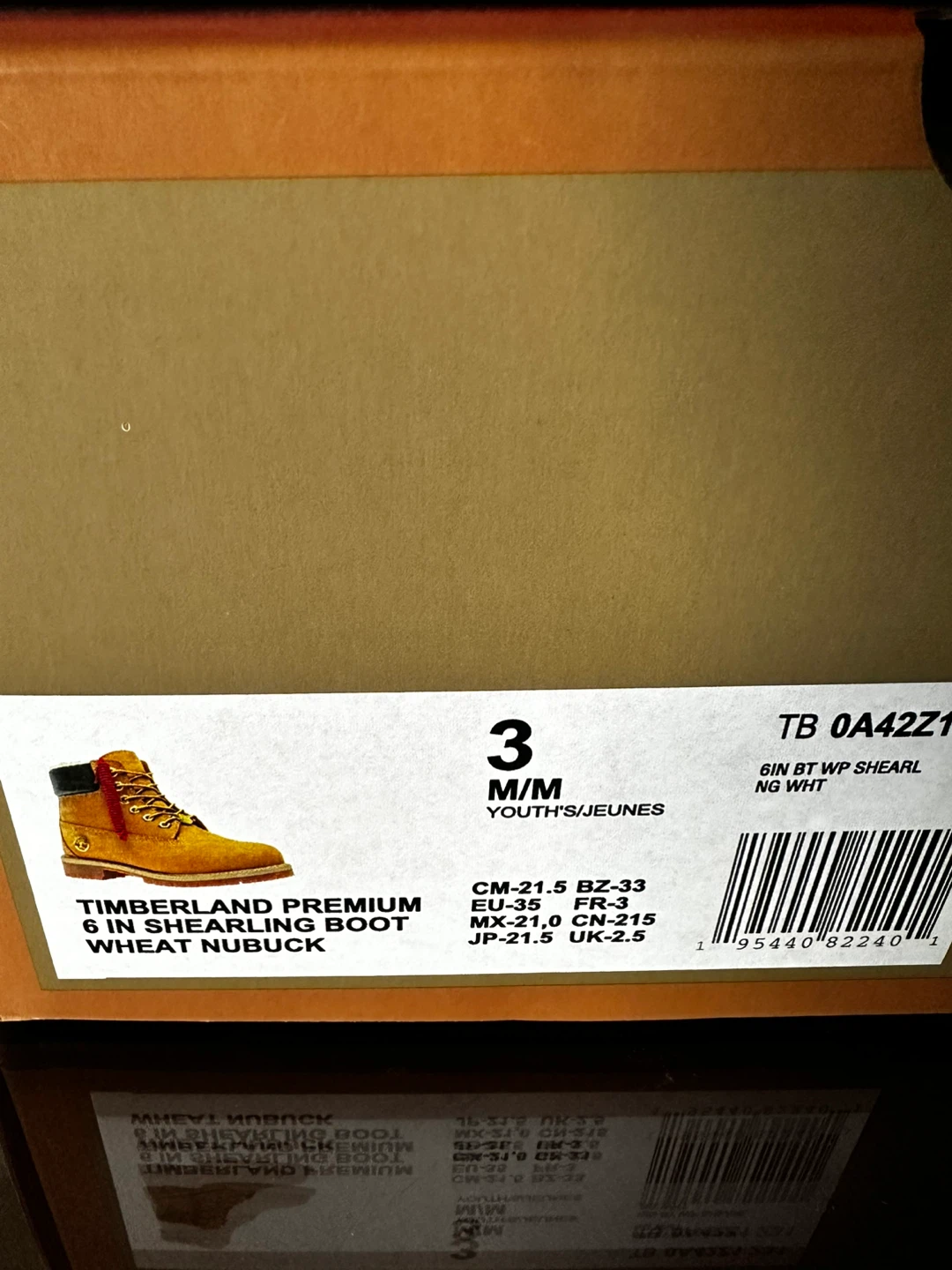 Timberland Wheat Nubuck Boots Kids- Size 3 US or 35 EU - photo 3