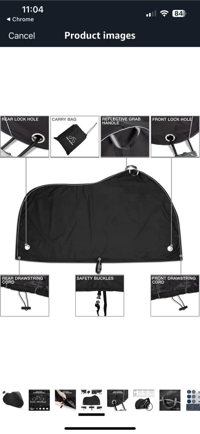 TeamObsidian Bike Cover - Outdoor Storage image indicator(4)