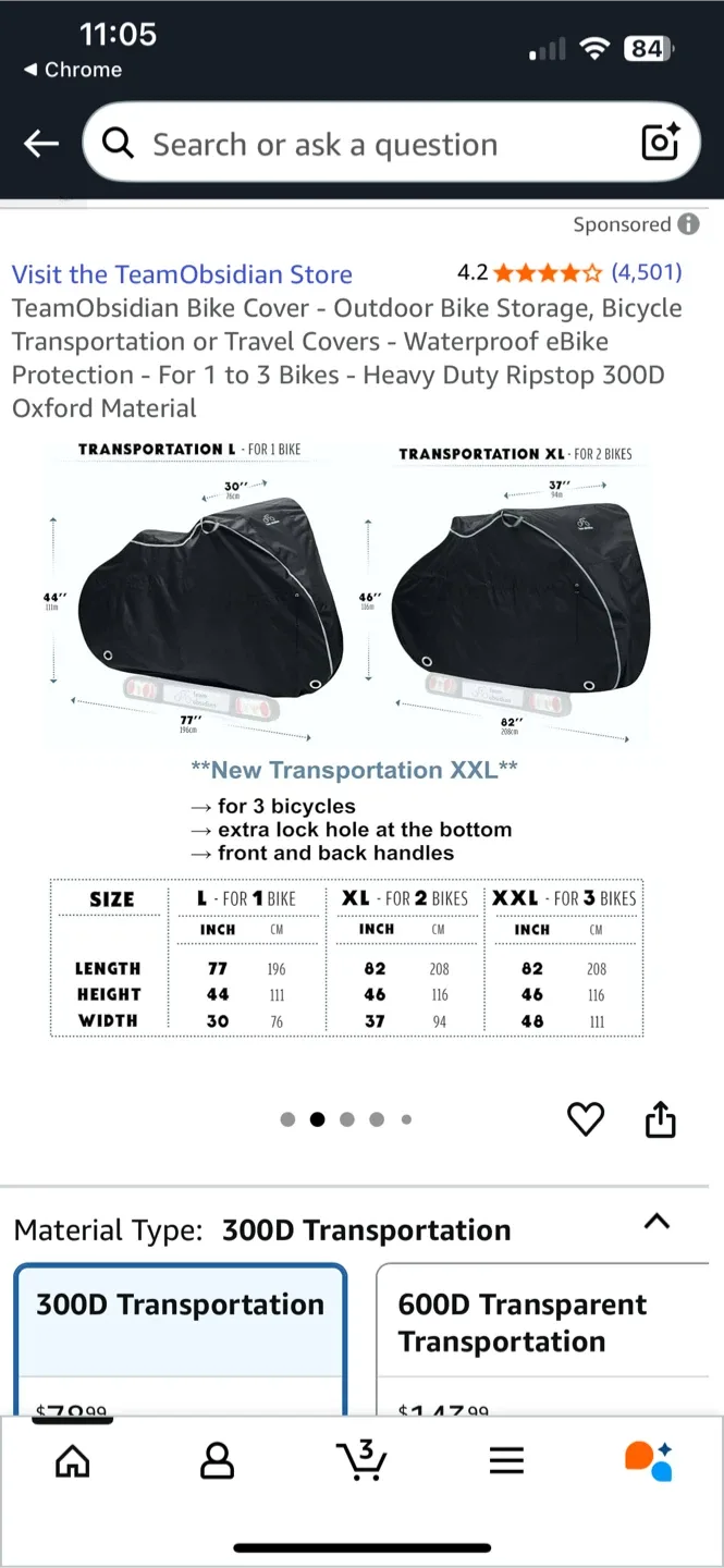 TeamObsidian Bike Cover - Outdoor Storage image indicator(3)