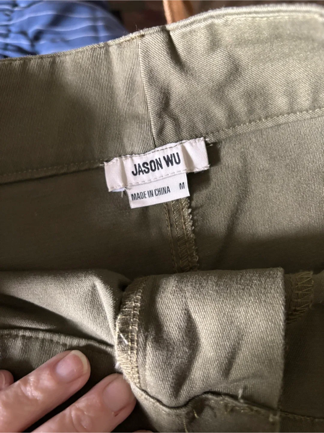 Jason Wu Olive Green Cargo Skirt - Size M thumbnail