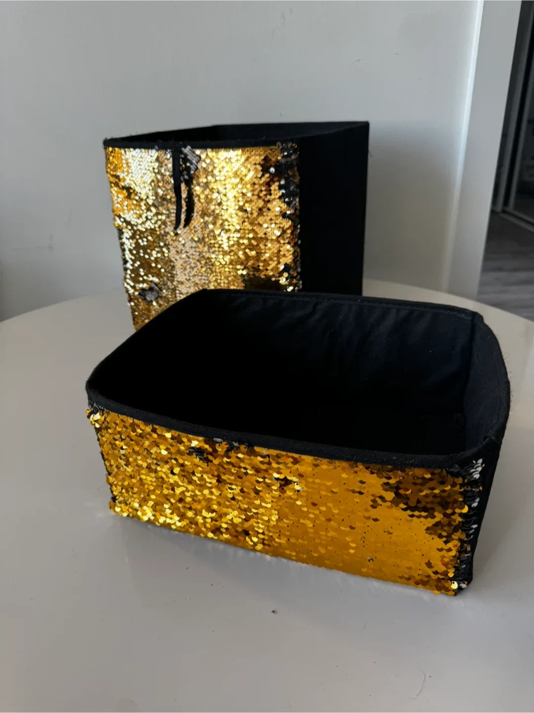 Sequin Storage Bins - Gold & Silver thumbnail
