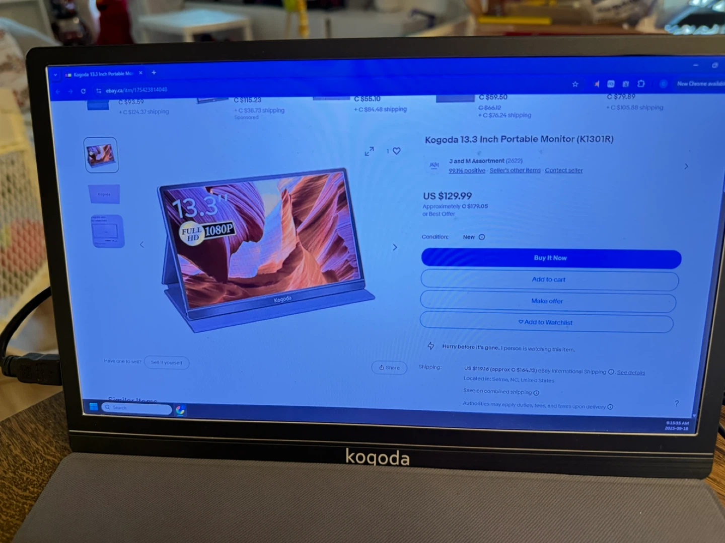 13.3 inch Portable Monitor