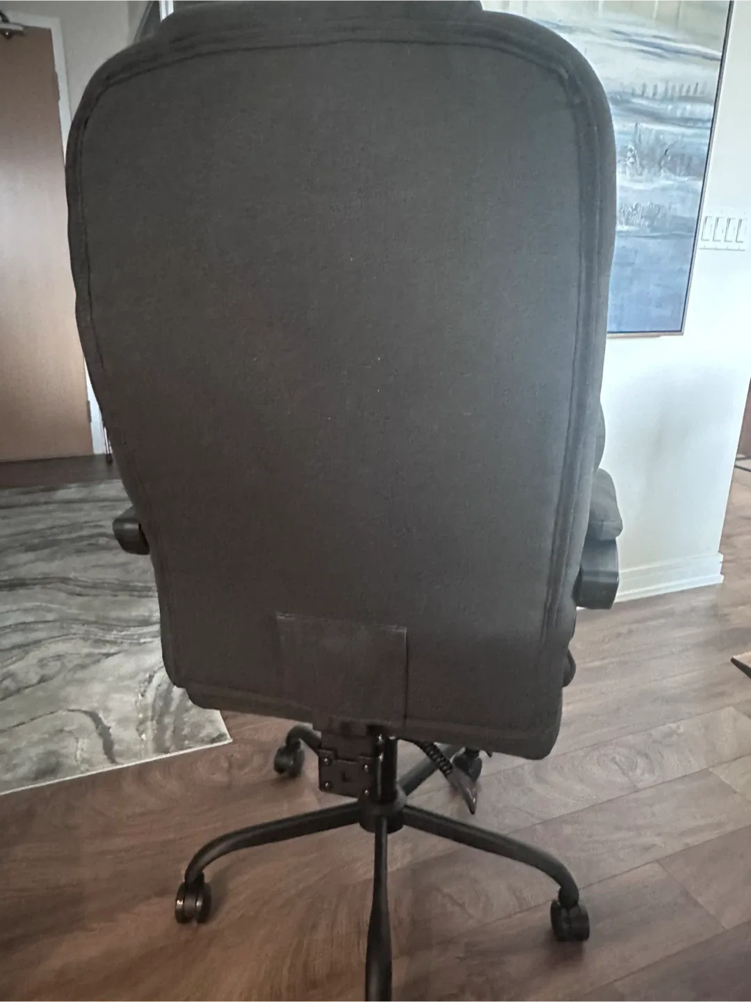 Grey Ergonomic Office Chair with Footrest image indicator(4)