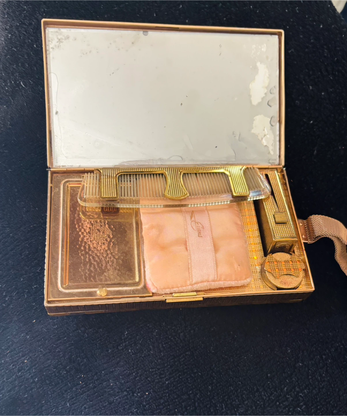 🥕Vintage Evans Brass Makeup Clutch - photo 2