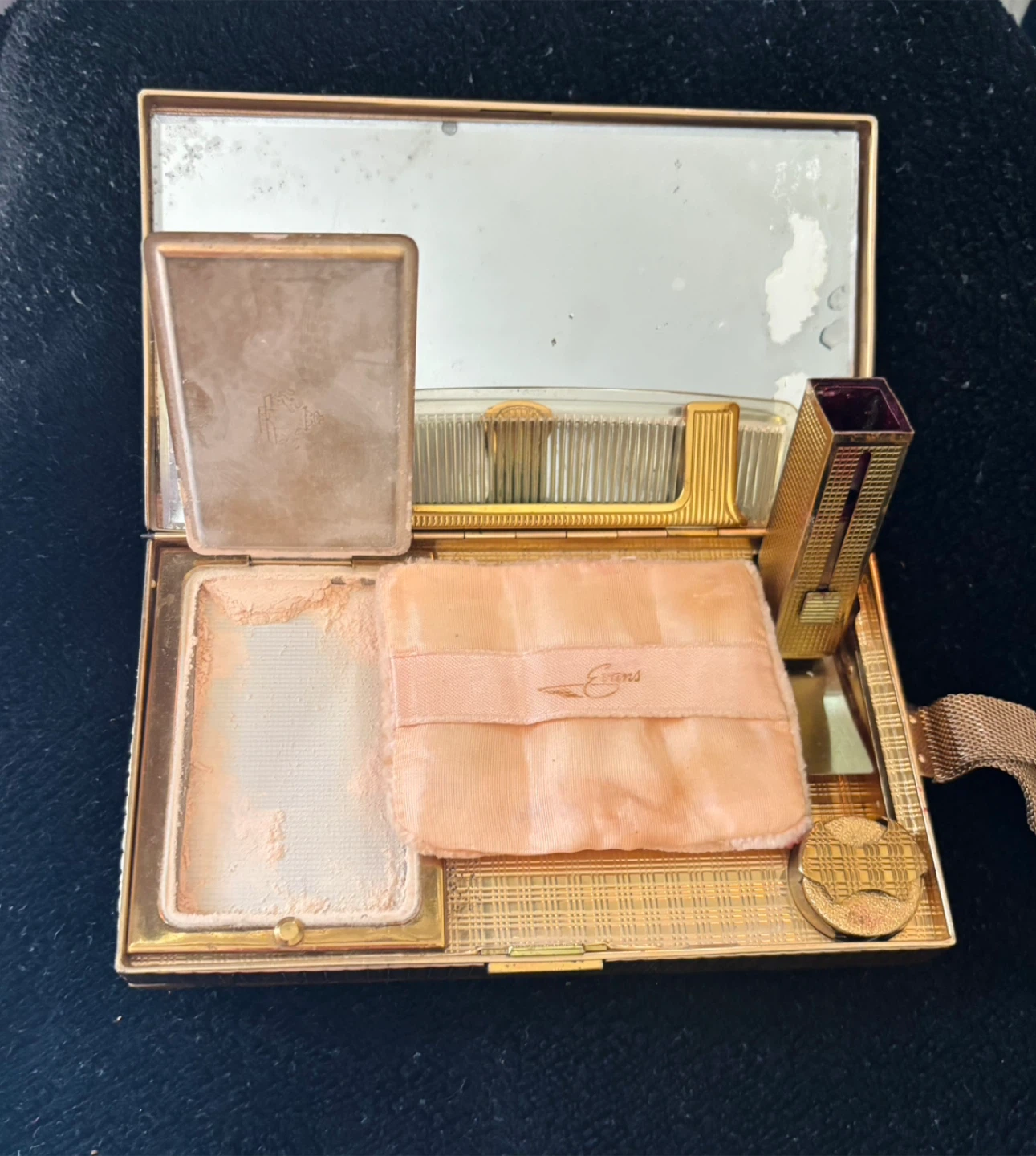 🥕Vintage Evans Brass Makeup Clutch - photo 4
