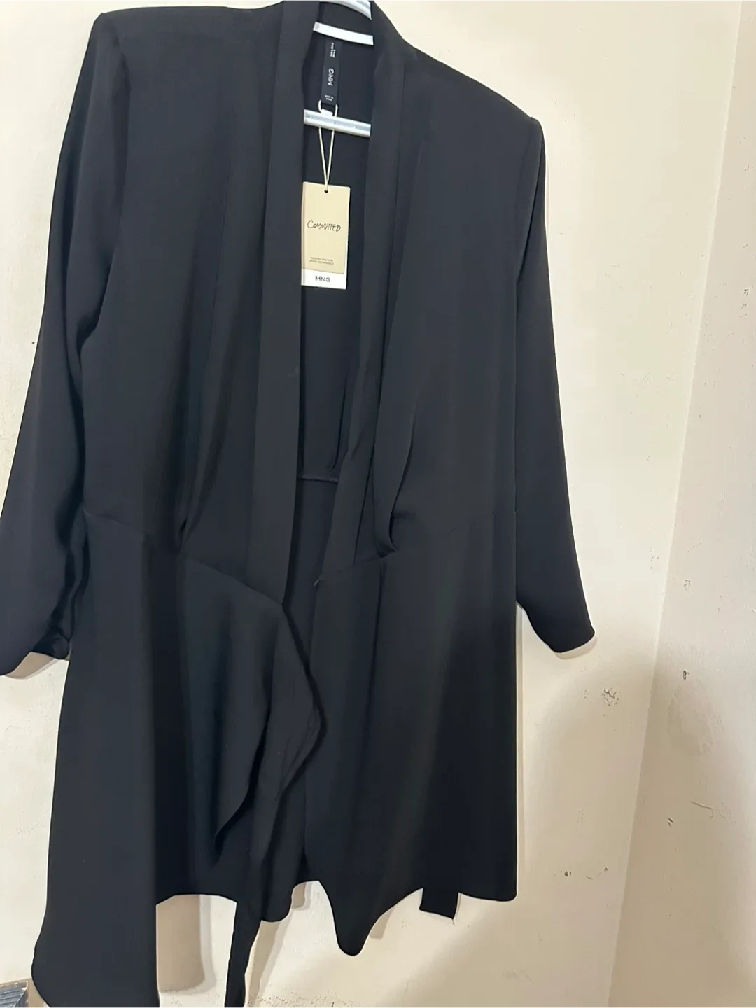 Mango Black Wrap Dress - Size S image indicator(2)
