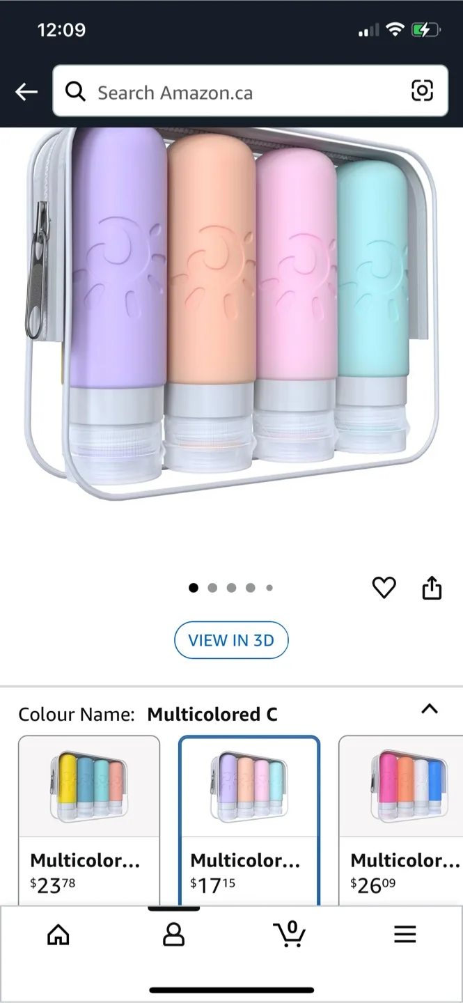Glamfields Silicone Travel Bottles - Multicolored