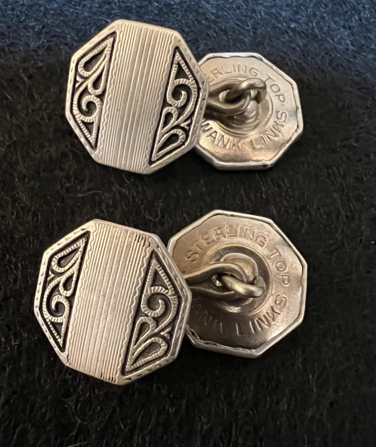 Art Deco Swank Sterling Cufflinks thumbnail