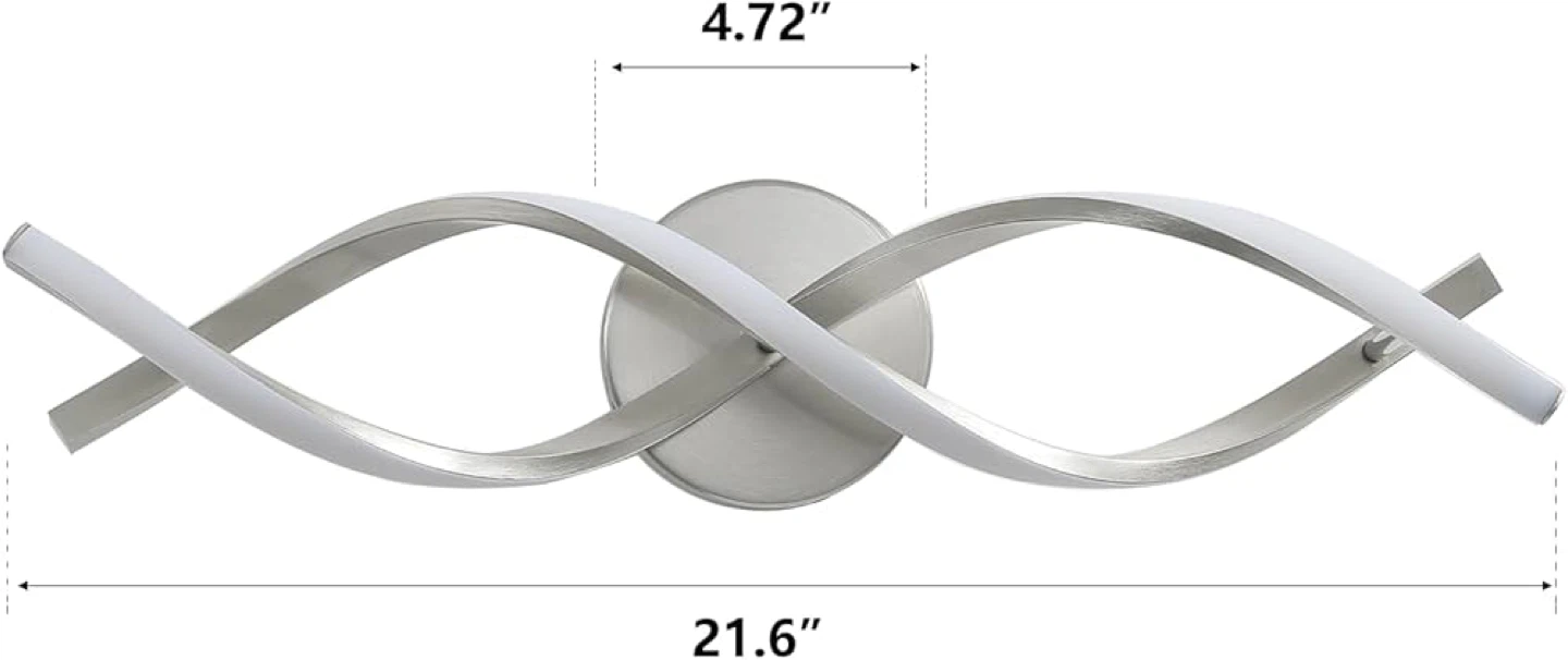 Modern LED Vanity Light - Silver Finish - photo 2
