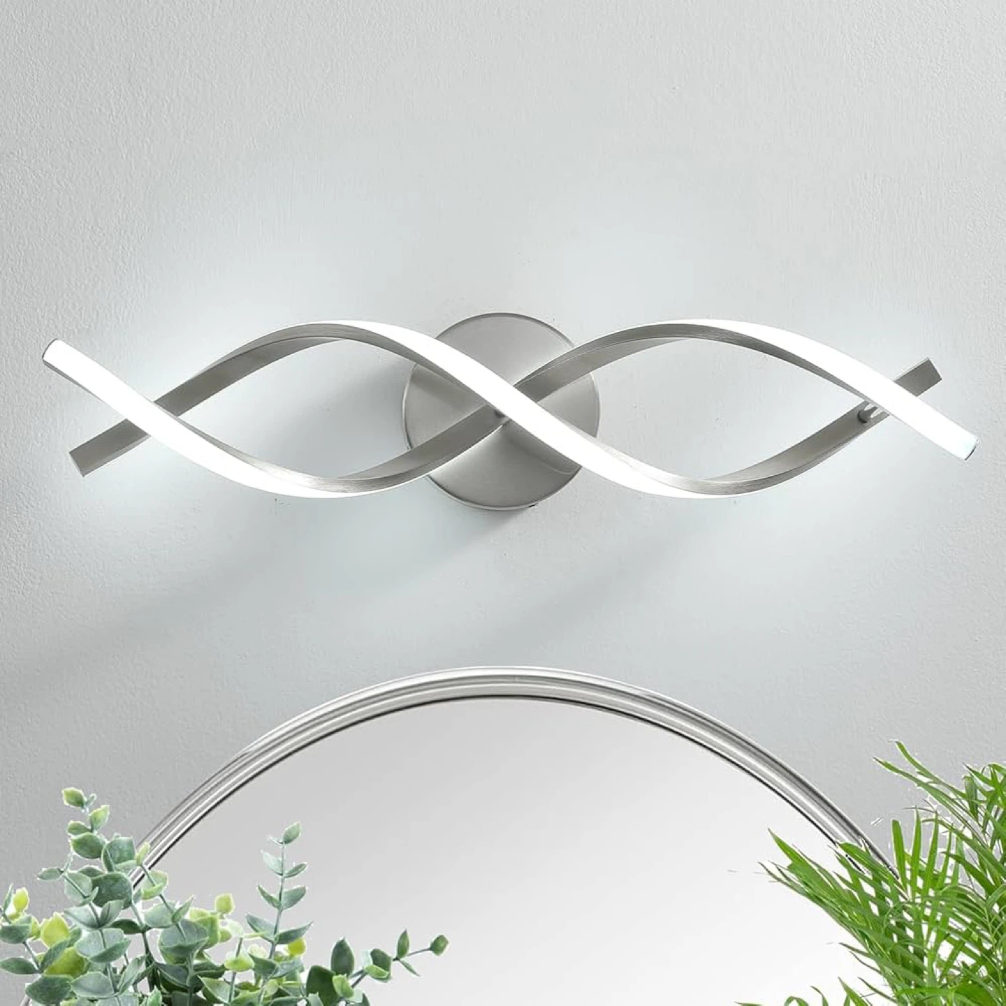 Modern LED Vanity Light - Silver Finish