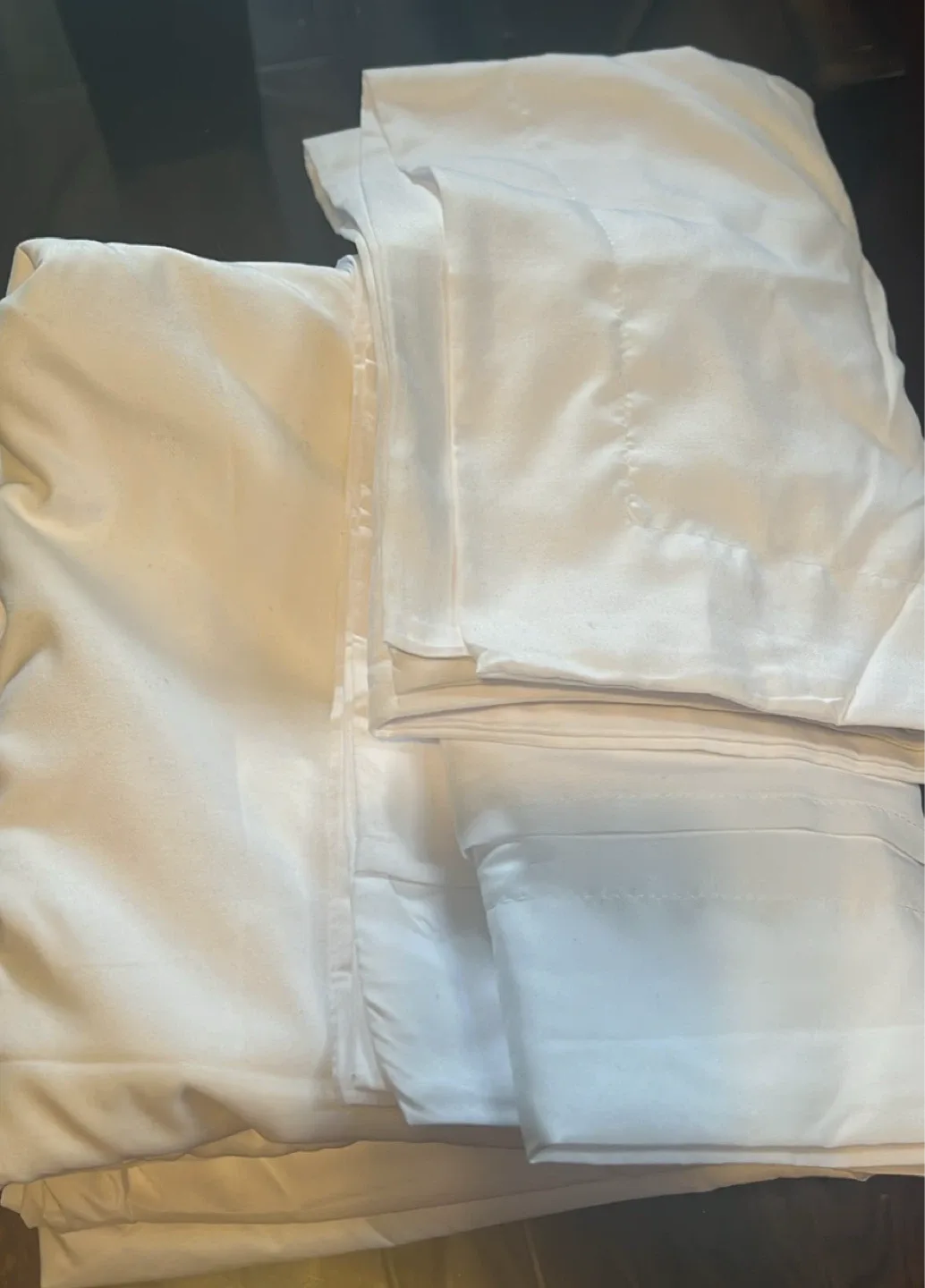 White king Size Duvet Cover Set 3 pieces thumbnail