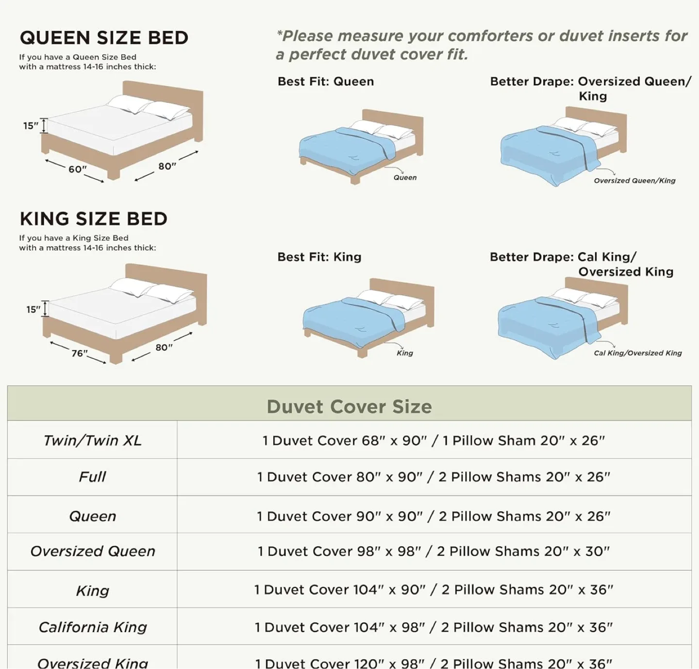 White king Size Duvet Cover Set 3 pieces image indicator(5)