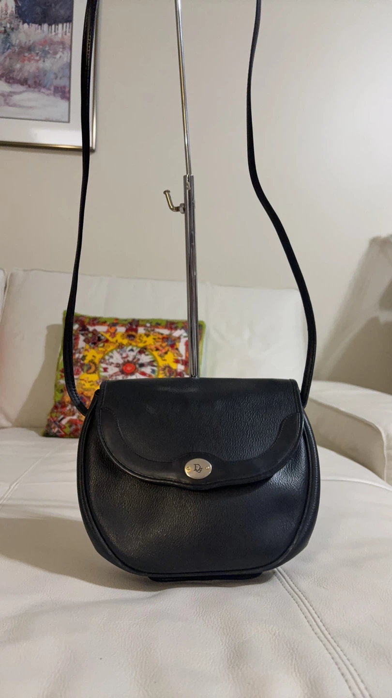 Christian Dior Black Leather Shoulder Bag