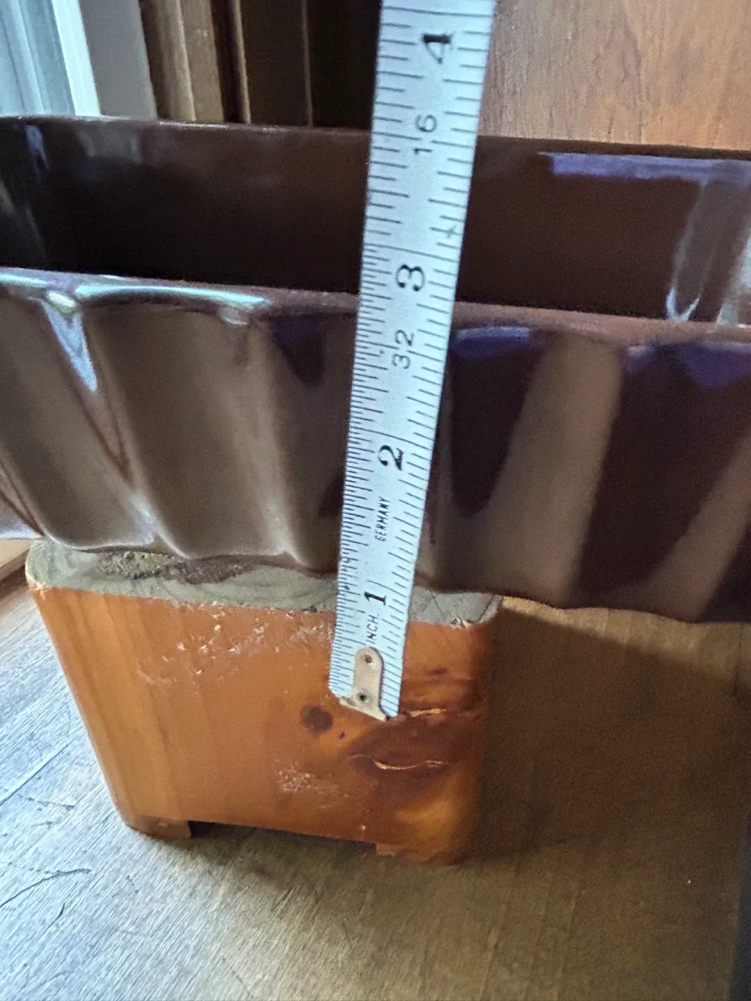 $4 Blue Mountain Pottery 12.25 x 5.5 In planter Loaf Pan #459 image indicator(6)