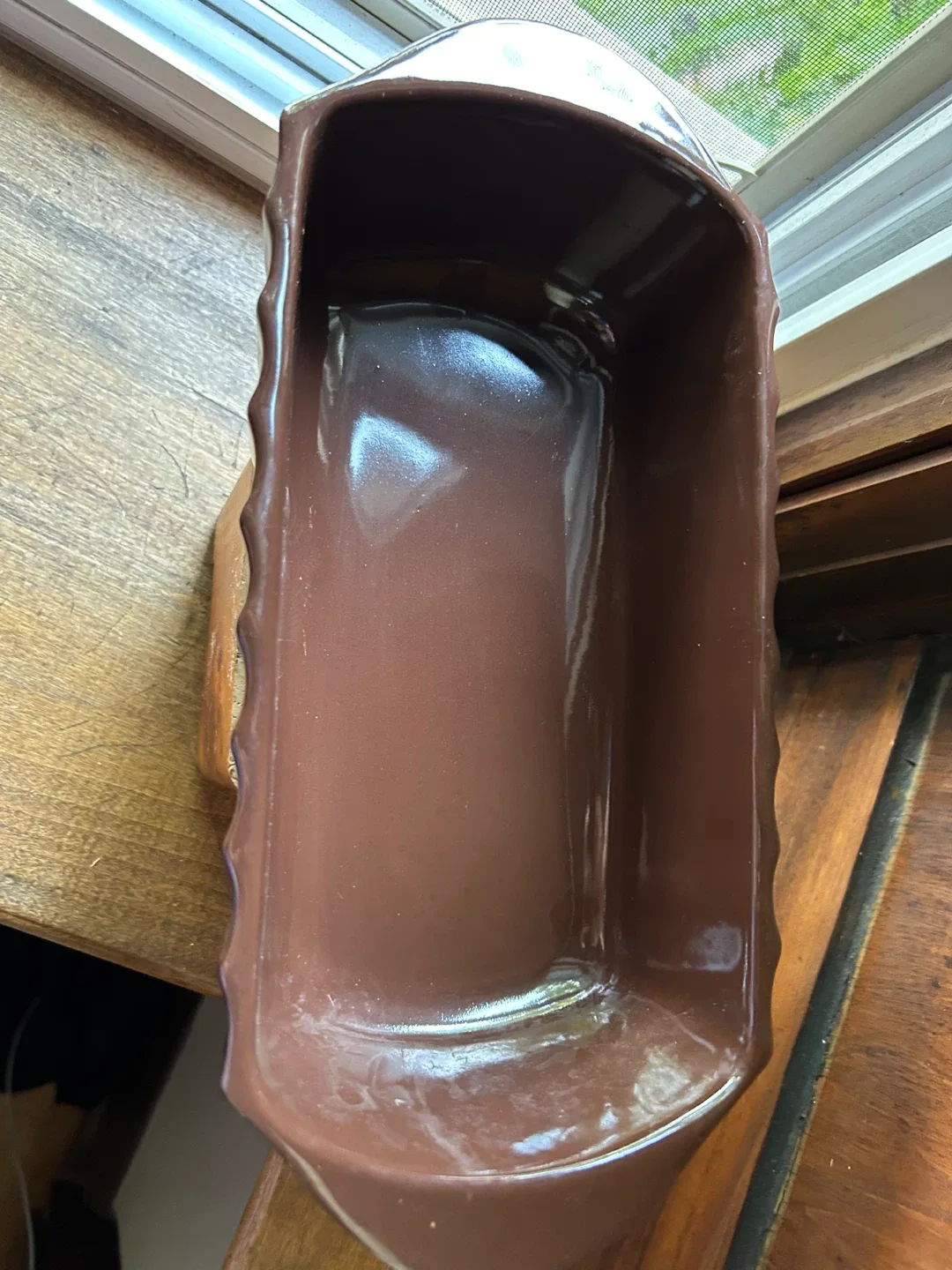 $4 Blue Mountain Pottery 12.25 x 5.5 In planter Loaf Pan #459 image indicator(2)