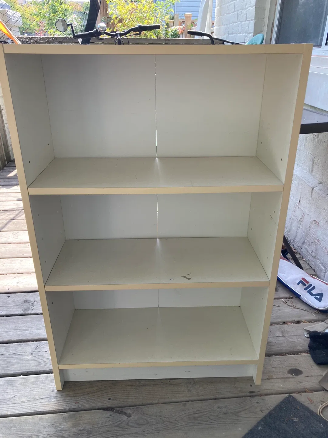 Free Small White 3-Shelf Bookcase thumbnail