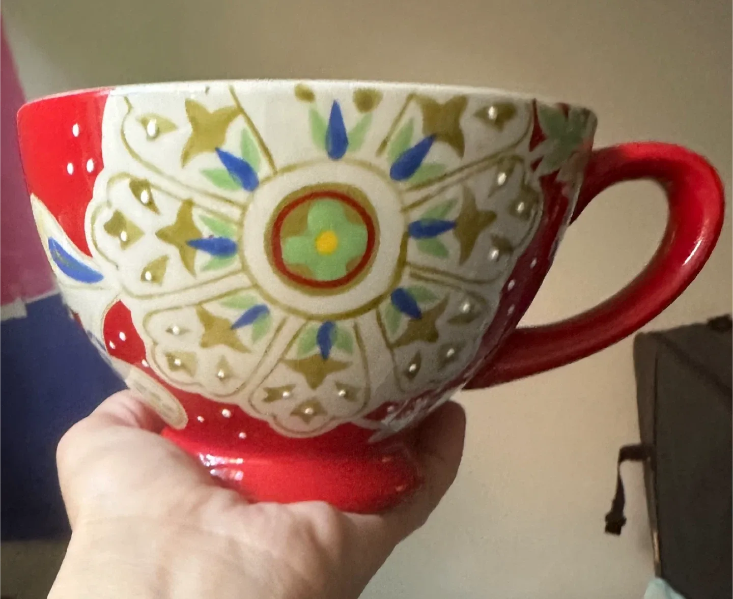 Hand-Painted Dolomite latte/soup mug thumbnail
